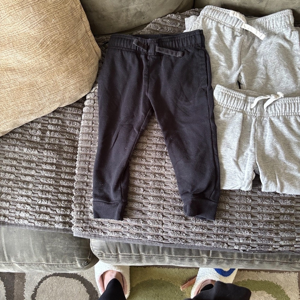 Carter's Black and Gray Kids Joggers